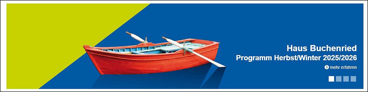 Ausschnitt MVHS-Website: Grafik rotes Holzboot als Symbol für Haus Buchenried