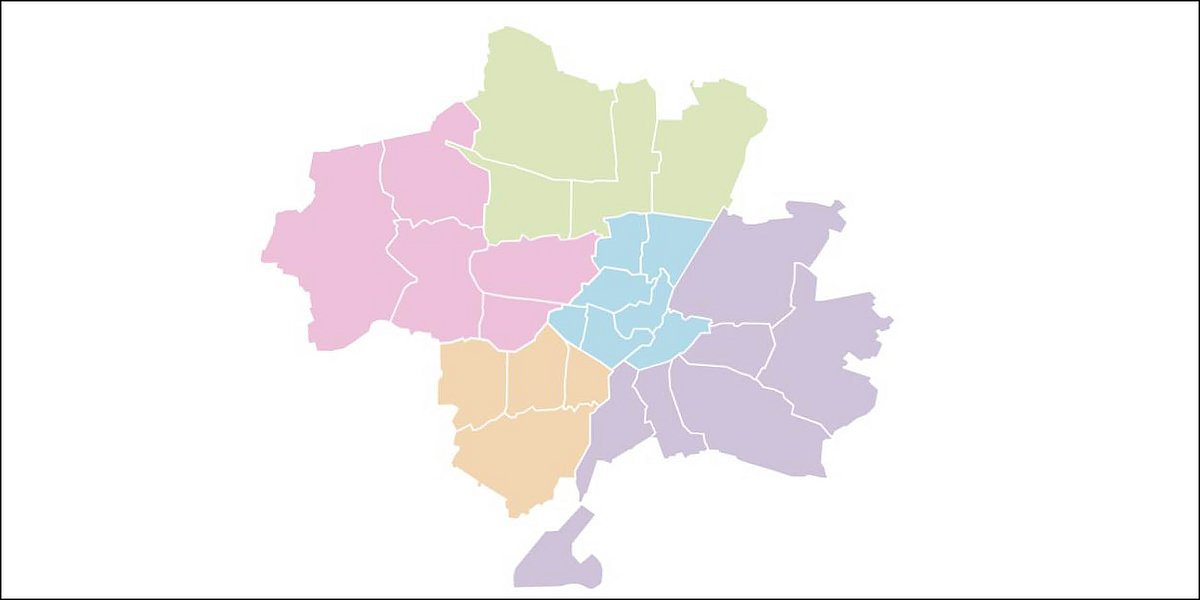 Grafik: einfache Karte von München