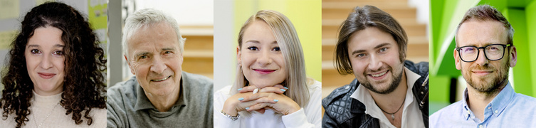 Portraits von 5 Dozierenden der MVHS